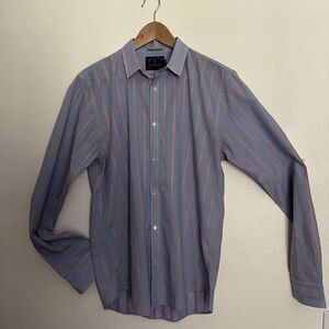 SCOTCH & SODA SHIRT AMSTERDAM COUTURE PARADISE OWN MEN'S SIZE L BLUE Red Stripe